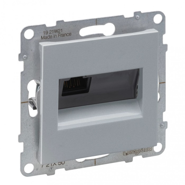 Priza RJ45 UTP CAT5E Legrand Suno aluminiu 721350