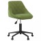 vidaXL Scaun de masă pivotant, verde deschis, catifea
