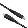 Cablu de date Ringke, tip Lightning - USB Type C, Negru