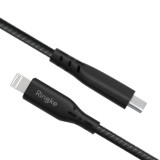 Cablu de date Ringke, tip Lightning - USB Type C, Negru