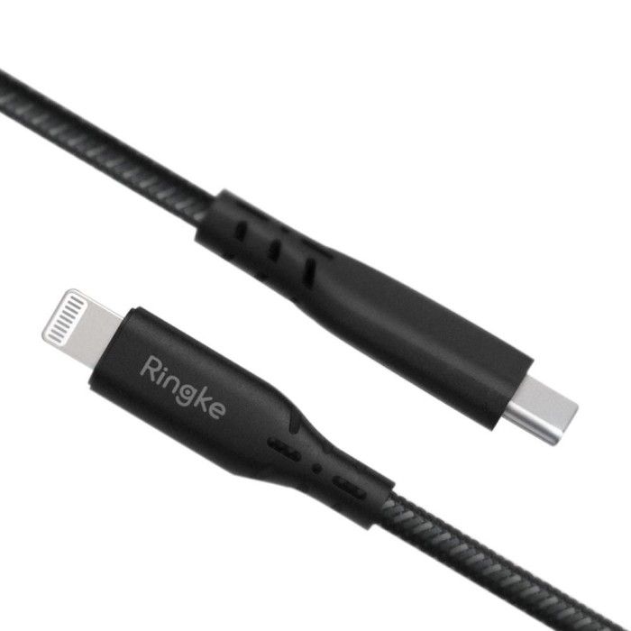 Cablu de date Ringke, tip Lightning - USB Type C, Negru