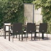 VidaXL Set mobilier de grădină cu perne, 7 piese, negru, poliratan 3157967