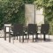 vidaXL Set mobilier de grădină cu perne, 7 piese, negru, poliratan 3157967