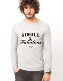 Cumpara ieftin Bluza gri, barbati, Single &amp; Fabulous - S