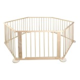 Tarc de joaca pliabil, 6 segmente, lemn pin, 172x90x69,5 cm, suprafata 5.4 mp, ProCart