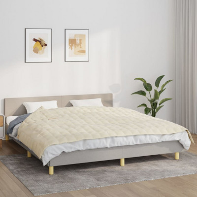vidaXL Pătură cu greutăți, crem deschis, 155x220 cm, 11 kg, textil 350813 foto