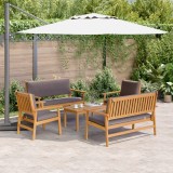 VidaXL Set canapea de grădină, 5 piese, cu perne, lemn masiv de acacia