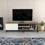 Cumpara ieftin Comoda TV Olyo - Walnut, Alb