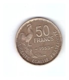 Moneda Franta 50 francs/franci 1953, stare buna, curata