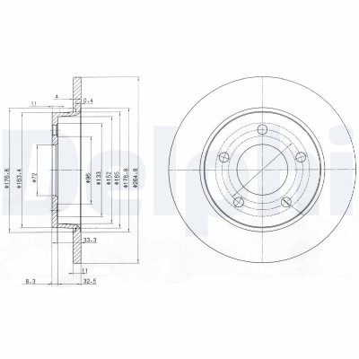 DELPHI BG4025C Disc frana foto