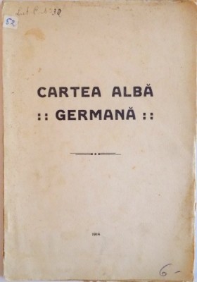 CARTEA ALBA GERMANA, 1914 foto
