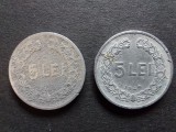 Lot monede 5 lei 1948, 5 lei 1949 R.P.R.