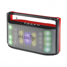 Boxa Bluetooth portabila 6W RMS, iluminata LED, handsfree, radio FM, slot TF USB foto