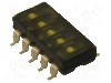 Intrerupator DIP, 2 pozitii, montare SMT, 5 sectiuni, OMRON OCB - A6S-5102-H