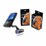 Modulator FM Bluetooth, HandsFree, cu display LCD 1.77 inch, 2 iesiri USB 5V 1A/3A, indicator voltaj baterie, Automax