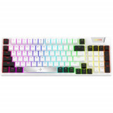 Tastatura Gaming Mecanica AQIRYS Adara RGB, USB, Switch HaiMu Pink, layout US (Alb)