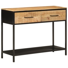 vidaXL Masă consolă, 100x35x76 cm, lemn masiv de mango și fier 358581