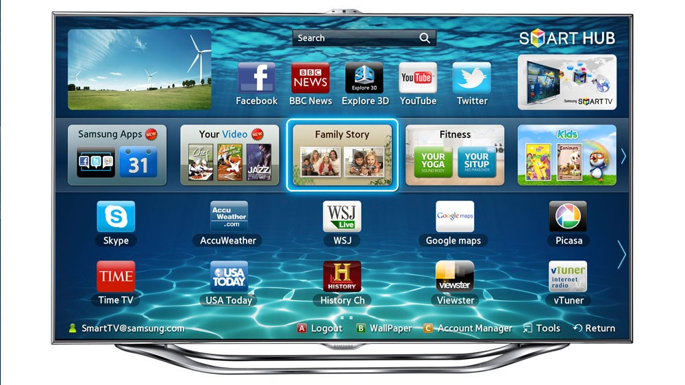 Slim smart LED 3D TV Samsung 138 cm, Full HD 55ES8000 cu ochelari 3D  gratuit, 139 cm, Smart TV | Okazii.ro