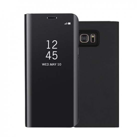 Husa de protectie pentru Samsung Galaxy S7 Edge Flip Cover Oglinda Negru