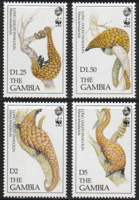 GAMBIA 1993 WWF FAUNA PROTEJATA PANGOLINI foto