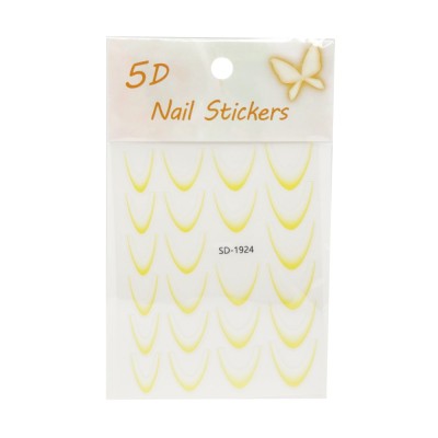 Stiker French interior cu Ombre Nail Stickers 5D, SD-1924 foto