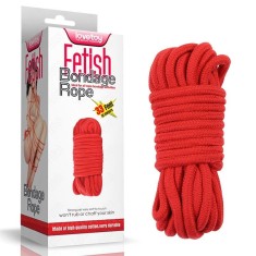 Sfoara Bondage Lovetoy "Fetish Bondage Rope" 10 Merti - Rosu##