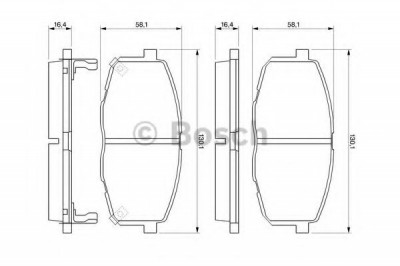 Set placute frana,frana disc HYUNDAI i30 (FD) (2007 - 2011) BOSCH 0 986 424 811 foto