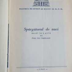 Antichitate, vechi Caiet - programOpera RPR, BALETUL SPARGATORUL DE NUCI an 1961