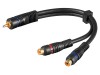 Cablu RCA Goobay 0.2m, Dublu Ecranat, Placare Aurita, Conectori RCA x2, Audio-Video