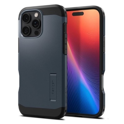 Husa pentru iPhone 16 Pro - Spigen Tough Armor MagSafe - Metal Slate foto