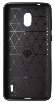 Husa Forcell Carbon silicon neagra pentru Nokia 2 foto