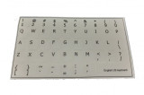 Sticker tastatura laptop nou Alb-gri cu litere negre US