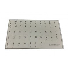 Sticker tastatura laptop nou Alb-gri cu litere negre US