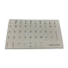 Sticker tastatura laptop nou Alb-gri cu litere negre US