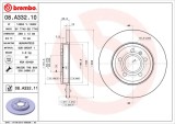 BREMBO 08.A332.11 PRIME LINE - UV Coated Disc frana