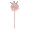 Creion 3D Pompon și Coroană, Roz, 22.5 cm