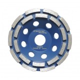 Disc diamantat segmentat tip cupa 125x22.23, dublu rand grosier, standard CONCRETE pentru slefuire beton, piatra, mozaic Breckner Germany
