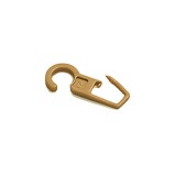 Carlig pentru falduri perdele / draperii 2347, prindere pe inel, plastic, crem, L 38 mm, D 10.4 mm, set 10 bucati