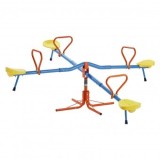 Balansoar pentru copii, 4 locuri, Otel, Rotatie 360 grade, Capacitate max. 180 kg, 1900 x 1900 x 660 mm
