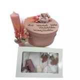 Cumpara ieftin Trusou botez, 9 Piese cu Ursulet Roz din Catifea - TB231
