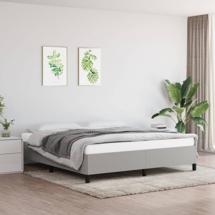 vidaXL Cadru de pat fără saltea, gri deschis, 180x200 cm, textil 347082