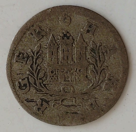 Moneda Hamburg - 1 Schilling 1726 - IHL - Argint