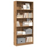 vidaXL Bibliotecă, stejar artizanal, 80x24x176 cm, lemn prelucrat 857861