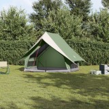 vidaXL Cort de Camping Tip A pentru 3 Persoane Verde Impermeabil