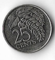 Moneda 25 cents 2012 - Trinidad Tobago foto