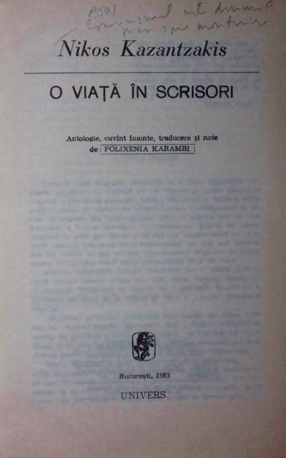 O VIATA IN SCRISORI