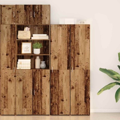 vidaXL Highboard Lemn Vechi 40x42.5x185 cm Lemn Compozit foto