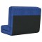 Scaun de podea pliabil, albastru, material textil - 4