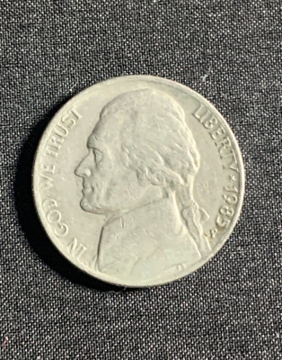 Moneda five cents 1985 USA foto