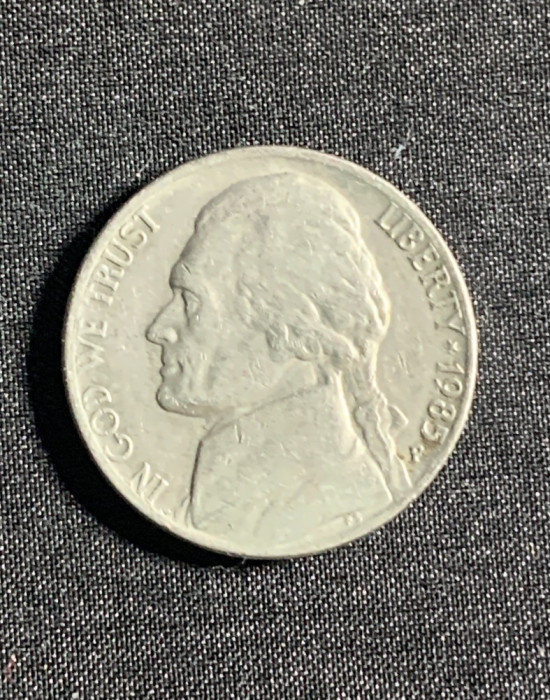 Moneda five cents 1985 USA